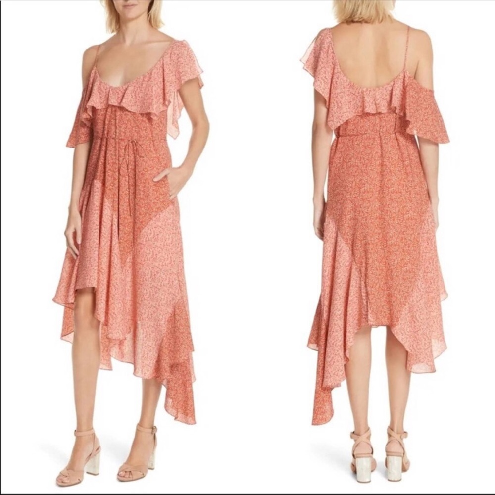 Joie Hacinthia Silk Off the Shoulder Dress